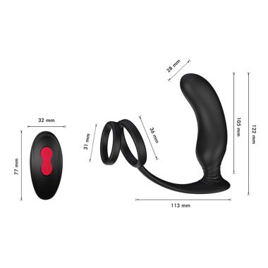 【男用器具】男性肛塞遥控前列腺按摩器（SHD-122-2）兰可 斯汉德