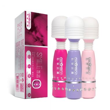 【女用器具】微笑强力震动AV棒粉红色 omysky/私享玩趣